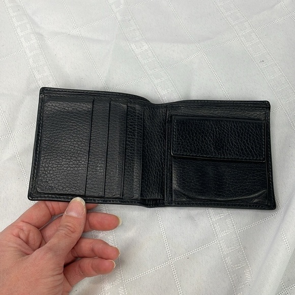 Gucci Bifold Compact Wallet GG Guccissima Monogram Canvas Black Web Tab - Picture 8 of 17